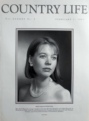 Miss Sarah Horsnail Country Life Magazine Portrait February 7, 1991 Vol. CLXXXV No. 6