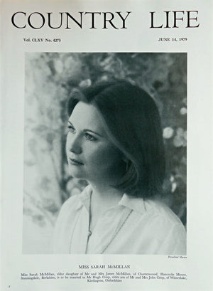 Miss Sarah McMillan Country Life Magazine Portrait June 14, 1979 Vol. CLXV No. 4275
