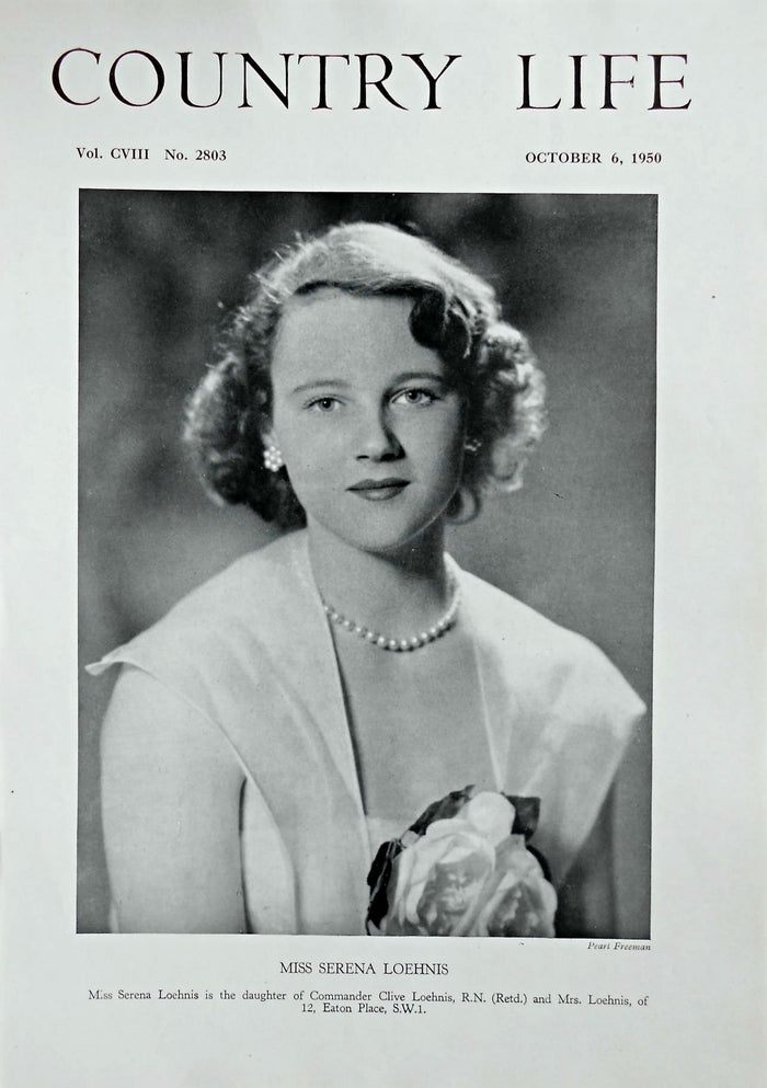 Miss Serena Loehnis Country Life Magazine Portrait October 6, 1950 Vol. CVIII No. 2803