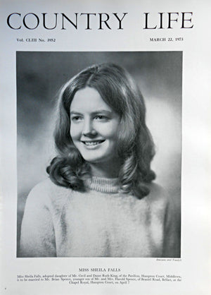 Miss Sheila Falls Country Life Magazine Portrait March 22, 1973 Vol. CLIII No. 3952