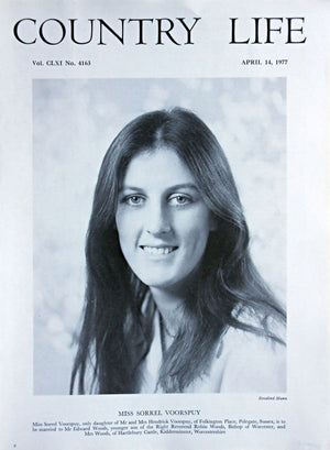 Miss Sorrel Voorspuy Country Life Magazine Portrait April 14, 1977 Vol. CLXI No. 4163