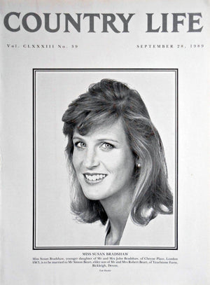 Miss Susan Bradshaw Country Life Magazine Portrait September 28, 1989 Vol. CLXXXIII No. 39