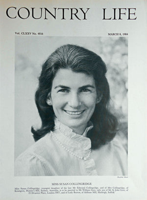 Miss Susan Collingridge Country Life Magazine Portrait March 8, 1984 Vol. CLXXV No. 4516
