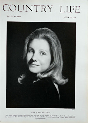 Miss Susan Hooper Country Life Magazine Portrait July 29, 1971 Vol. CL No. 3868 - Copy