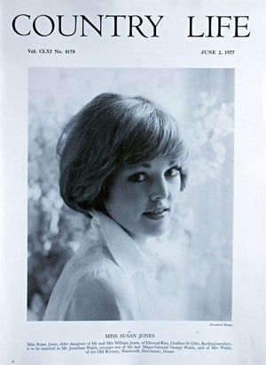 Miss Susan Jones Country Life Magazine Portrait June 2, 1977 Vol. CLXI No. 4170