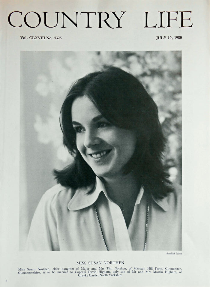 Miss Susan Northen Country Life Magazine Portrait July 10, 1980 Vol. CLXVIII No. 4325