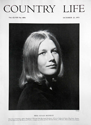 Miss Susan Redman Country Life Magazine Portrait October 23, 1975 Vol. CLVIII No. 4086