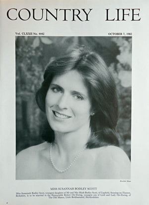 Miss Susannah Bodley Scott Country Life Magazine Portrait October 7, 1982 Vol. CLXXII No. 4442