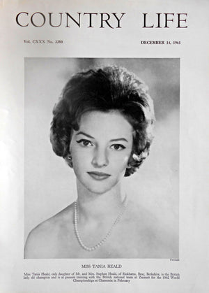 Miss Tania Heald Country Life Magazine Portrait December 14, 1961 Vol. CXXX No. 3380 - Copy