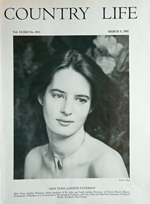 Miss Tessa Jardine Paterson Country Life Magazine Portrait March 4, 1982 Vol. CLXXI No. 4411