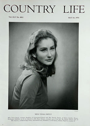 Miss Tessa Smyly Country Life Magazine Portrait May 16, 1974 Vol. CLV No. 4011 - Copy