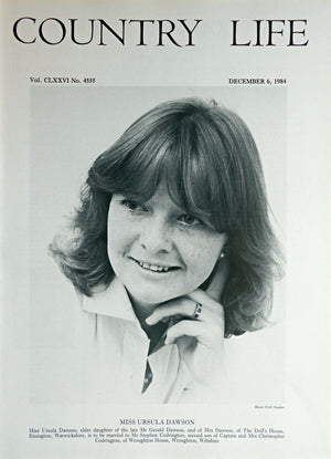 Miss Ursula Dawson Country Life Magazine Portrait December 6, 1984 Vol. CLXXVI No. 4555