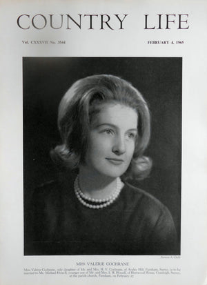 Miss Valerie Cochrane Country Life Magazine Portrait February 4, 1966 Vol. CXXXVII No. 3544