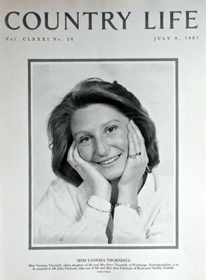 Miss Vanessa Thornhill Country Life Magazine Portrait July 9, 1987 Vol. CLXXXI No. 28