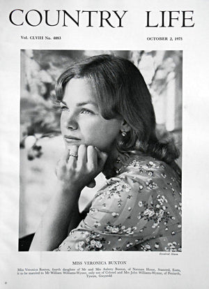 Miss Veronica Buxton Country Life Magazine Portrait October 2, 1975 Vol. CLVIII No. 4083
