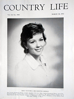 Miss Victoria Drummond Moray Country Life Magazine Portrait March 30, 1972 Vol. CLI No. 3903