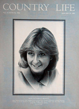 Miss Victoria Garnett Country Life Magazine Portrait January 24, 1985 Vol. CLXXVII No. 4562