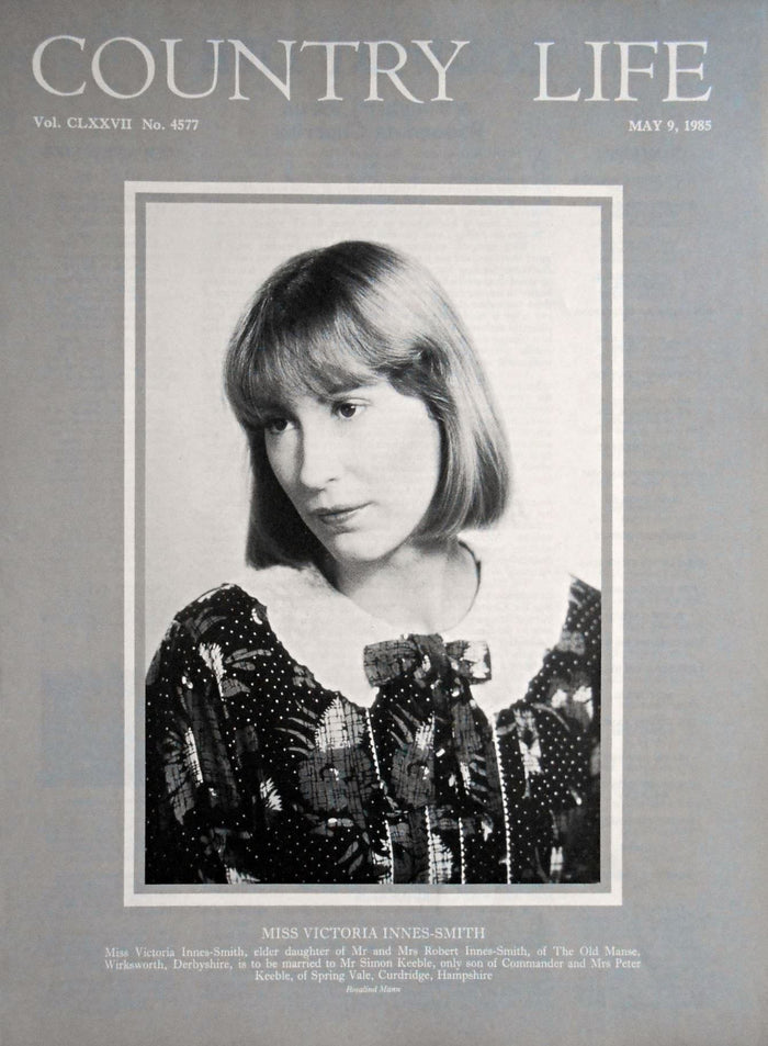 Miss Victoria Innes-Smith Country Life Magazine Portrait May 9, 1985 Vol. CLXXVII No. 4577