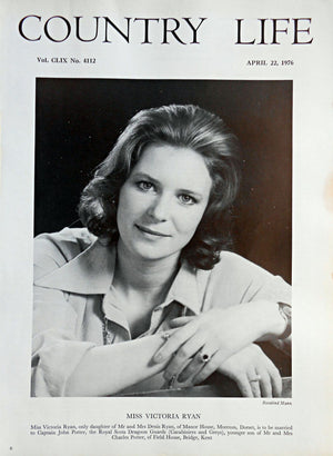 Miss Victoria Ryan Country Life Magazine Portrait April 22, 1976 Vol. CLIX No. 4112