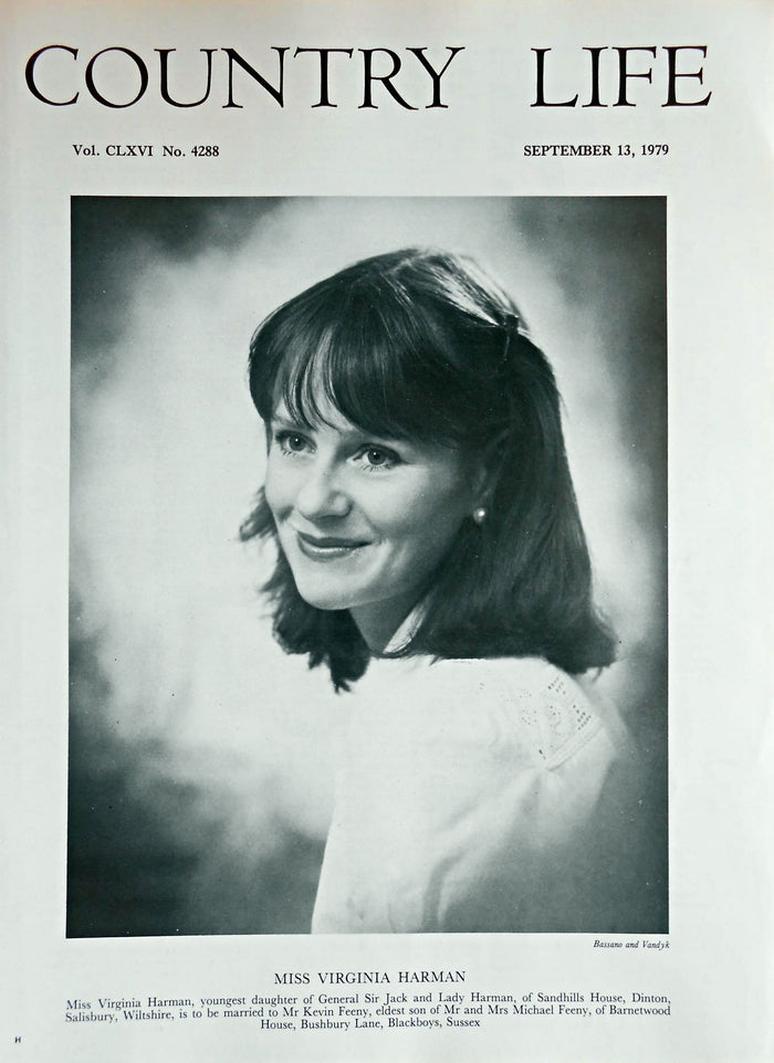 Miss Virginia Harman Country Life Magazine Portrait September 13, 1979 Vol. CLXVI No. 4288