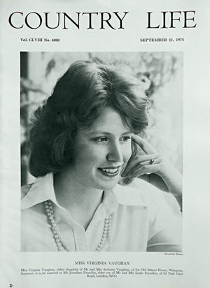 Miss Virginia Vaughan Country Life Magazine Portrait September 11, 1975 Vol. CLVIII No. 4080