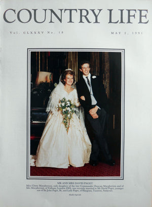 Mr & Mrs David Paget, Miss Cluny Macpherson Country Life Magazine Portrait May 2, 1991 Vol. CLXXXV No. 18