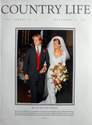 Mr & Mrs Jason Howard, Miss Amanda Waterlow Country Life Magazine Portrait December 19, 1991 Vol. CLXXXV No. 51