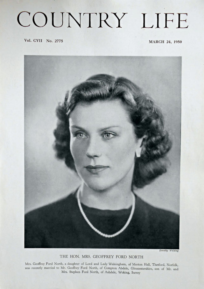 Mrs. Geoffrey Ford North Country Life Magazine Portrait March 24, 1950 Vol. CVII No. 2775