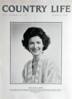 Mrs Camilla Drew Country Life Magazine Portrait June 4, 1987 Vol. CLXXXI No. 23