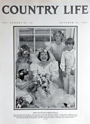 Mrs David McCorquodale, Miss Elizabeth-Ann Gubbins Country Life Magazine Portrait October 29, 1987 Vol. CLXXXI No. 44