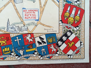 Royal-Wedding-1947-Daily-Telegraph-Picture-Map-of-London-Pictorial-Route-005
