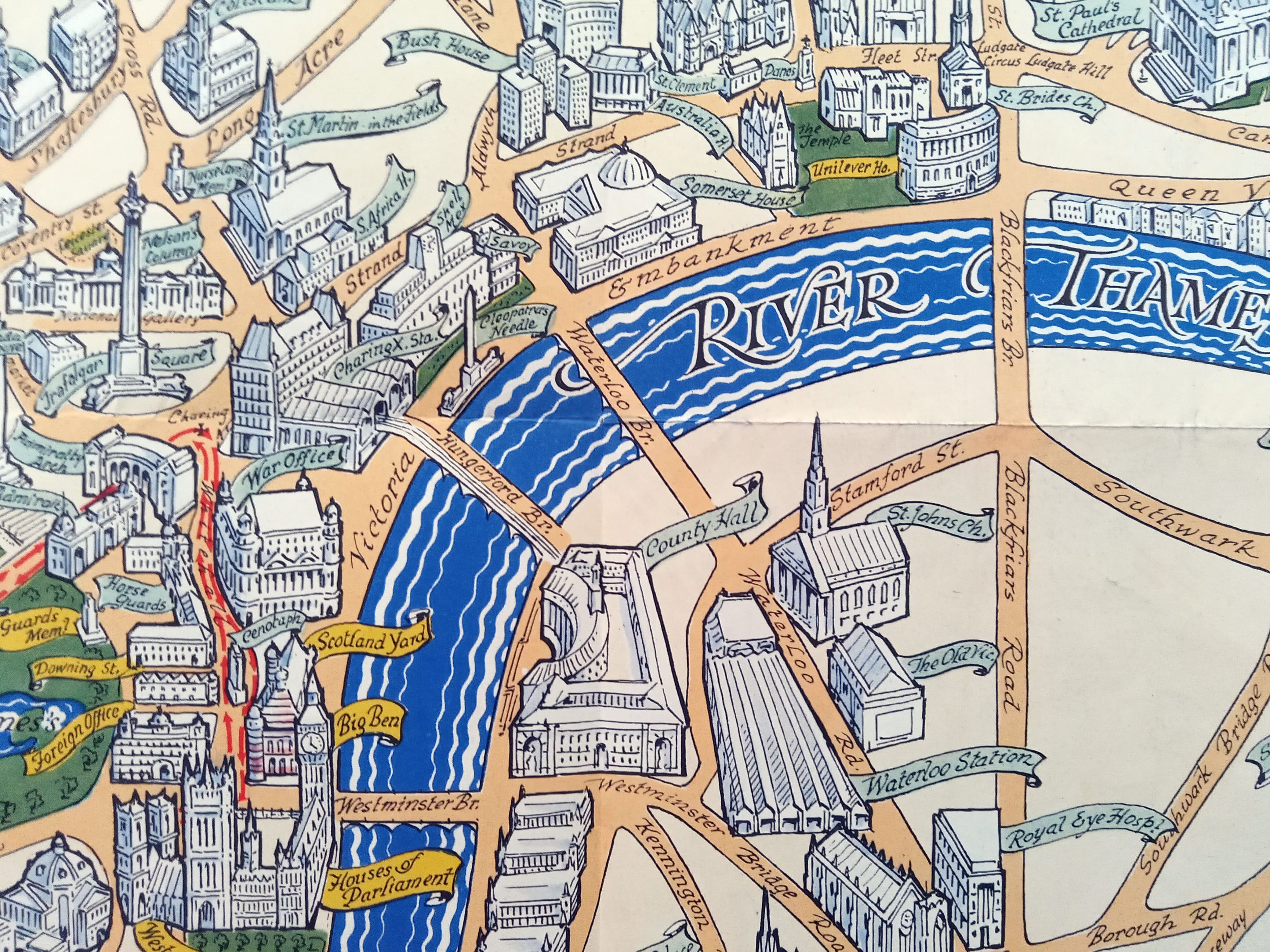 Royal-Wedding-1947-Daily-Telegraph-Picture-Map-of-London-Pictorial-Route-007
