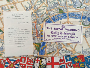 Royal-Wedding-1947-Daily-Telegraph-Picture-Map-of-London-Pictorial-Route-016