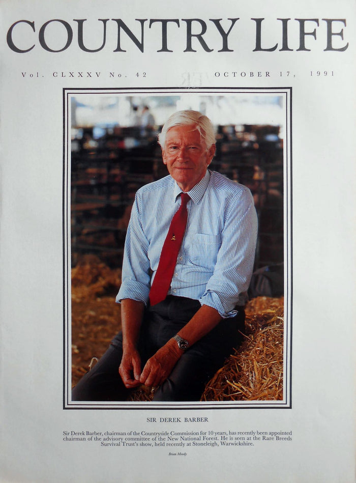 Sir Derek Barber Country Life Magazine Portrait October 17, 1991 Vol. CLXXXV No. 42