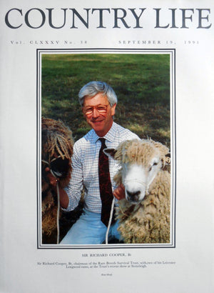 Sir Richard Cooper, Bt Country Life Magazine Portrait September 19, 1991 Vol. CLXXXV No. 38