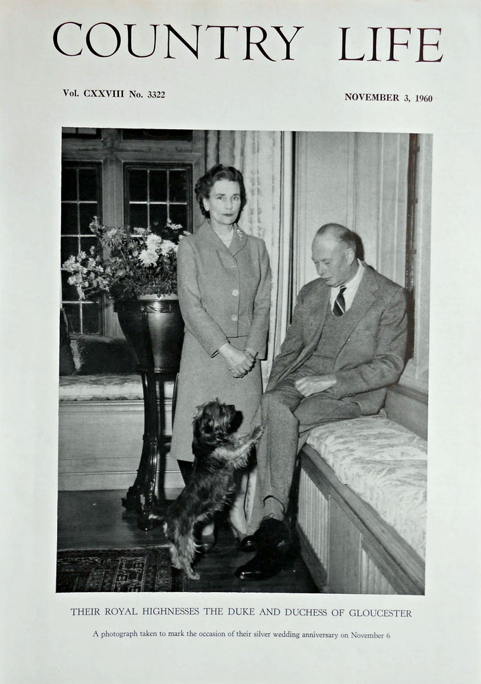 The Duke and Duchess of Gloucester Country Life Magazine Portrait November 3, 1960 Vol. CXXVIII No. 3322