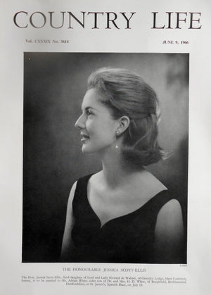 The Hon. Jessica Scott-Ellis Country Life Magazine Portrait June 9, 1966 Vol. CXXXIX No. 3611