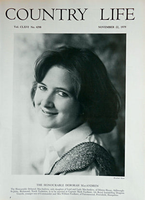 The Honourable Deborah MacAndrew Country Life Magazine Portrait November 22, 1979 Vol. CLXVI No. 4298
