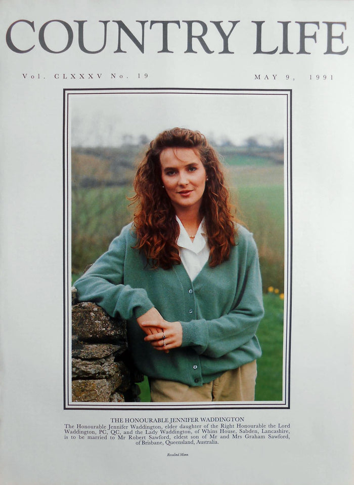 The Honourable Jennifer Waddington Country Life Magazine Portrait May 9, 1991 Vol. CLXXXV No. 19