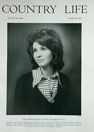 The Honourable Louisa Hughes-Young Country Life Magazine Portrait June 20, 1974 Vol. CLV No. 4016 - Copy