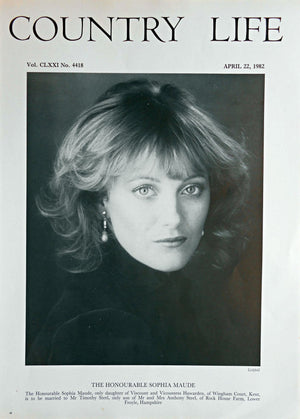 The Honourable Sophia Maude Country Life Magazine Portrait April 22, 1982 Vol. CLXXI No. 4418 - Copy