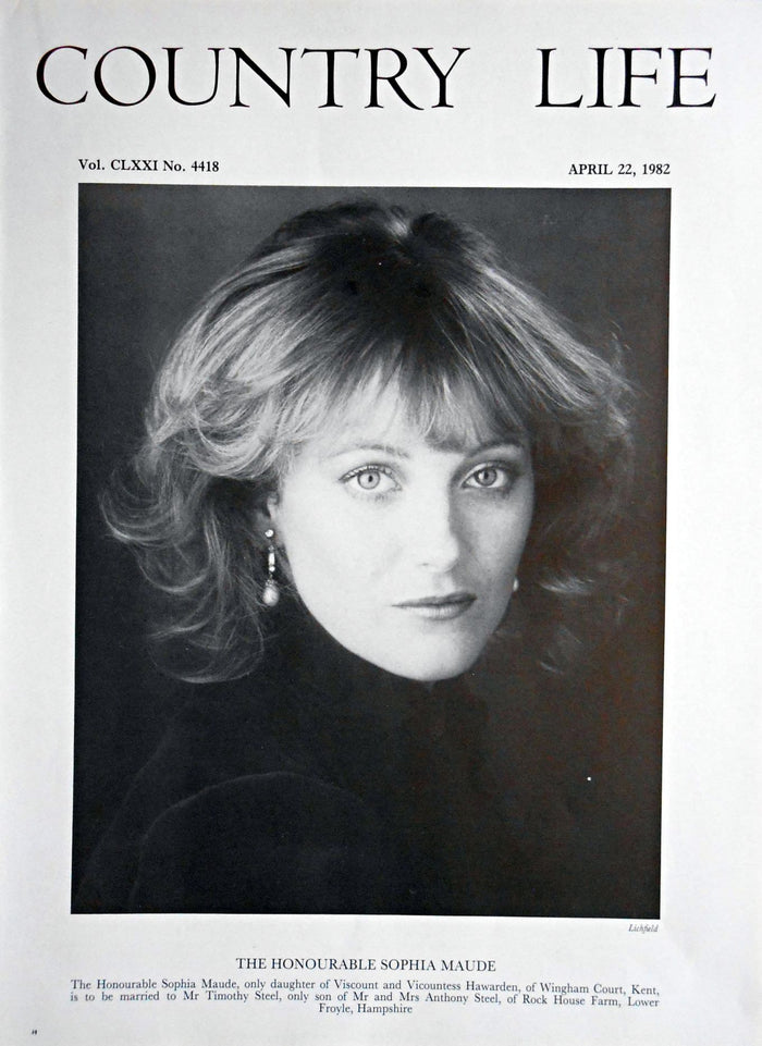 The Honourable Sophia Maude Country Life Magazine Portrait April 22, 1982 Vol. CLXXI No. 4418