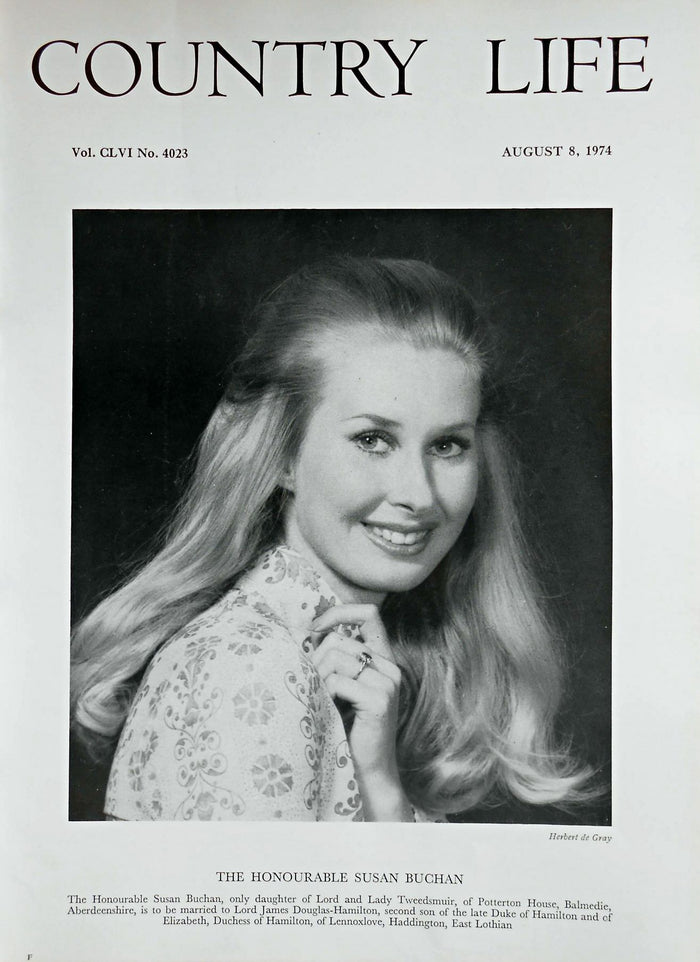 The Honourable Susan Buchan Country Life Magazine Portrait August 8, 1974 Vol. CLVI No. 4023