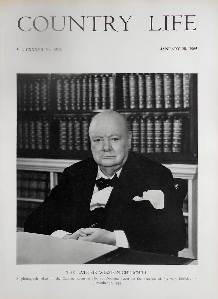 The Late Sir Winston Churchill Country Life Magazine Portrait January 28, 1966 Vol. CXXXVII No. 3543