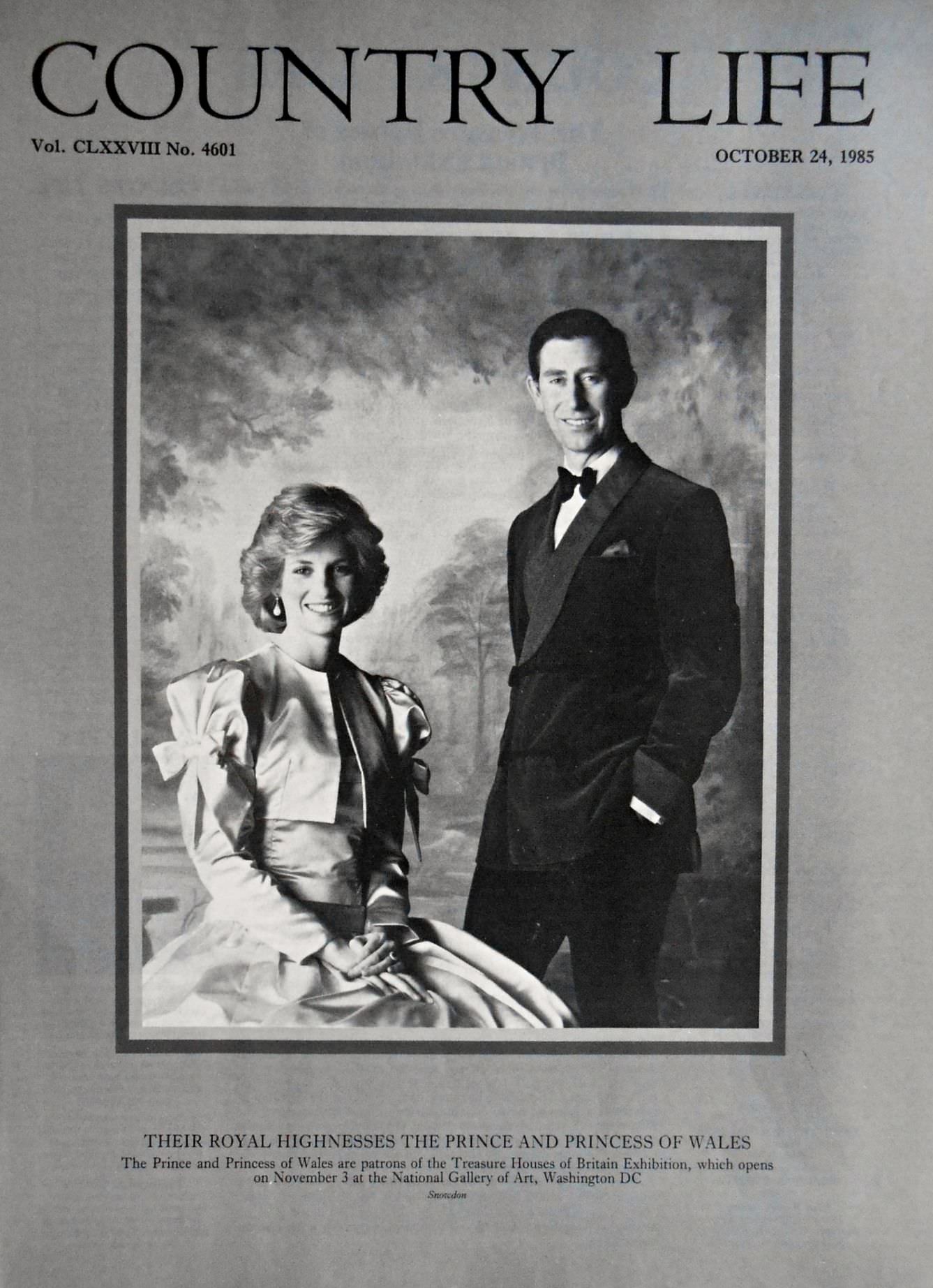 The Prince & Princess of Wales Country Life Magazine Portrait October 24, 1985 Vol. CLXXVIII No. 4601