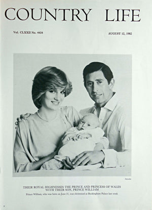 The Prince & Princess of Wales with Prince William Country Life Magazine Portrait August 12, 1982 Vol. CLXXII No. 4434