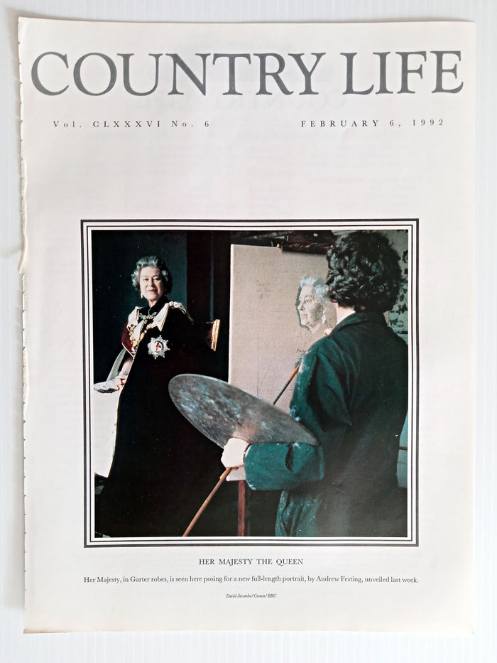 Her Majesty The Queen Country Life Magazine Portrait February 6, 1992 Vol. CLXXXVI No. 6