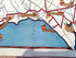 Very Rare c.1945 Mornington Peninsula Pictorial Map by Robert J. Amor Portsea, Sorrento Rye Rosebud Dromana Port Phillip Melbourne Australia