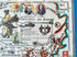 1986 Pictorial Map of China, Hong Kong, Taiwan, Japan, North Korea, South Korea, Mongolia, Beijing by Hugo Pratt. Poster Map
