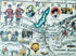 1986 Pictorial Map of China, Hong Kong, Taiwan, Japan, North Korea, South Korea, Mongolia, Beijing by Hugo Pratt. Poster Map